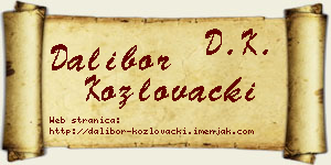 Dalibor Kozlovački vizit kartica